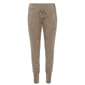 Raffaello Rossi Women’s Candice Suede Joggers in Taupe Size 34 (XS)
